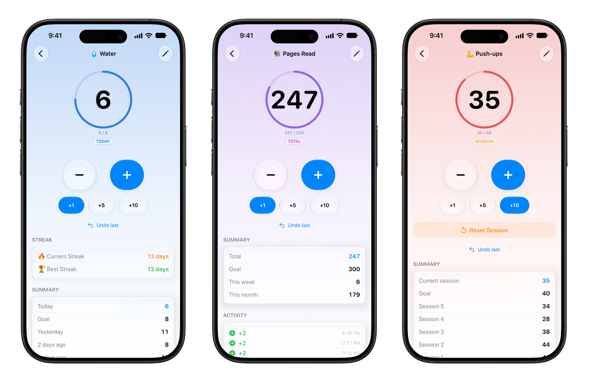 Three counter modes
